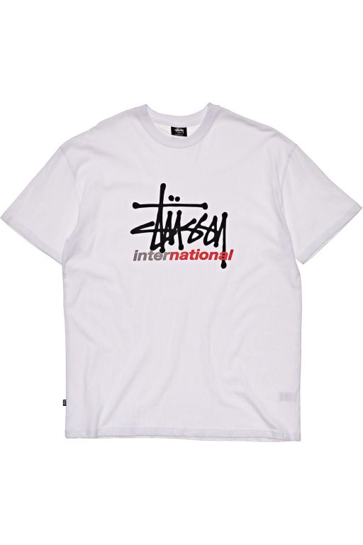 Stussy Mens International SS T Shirt White - EAUFT9583